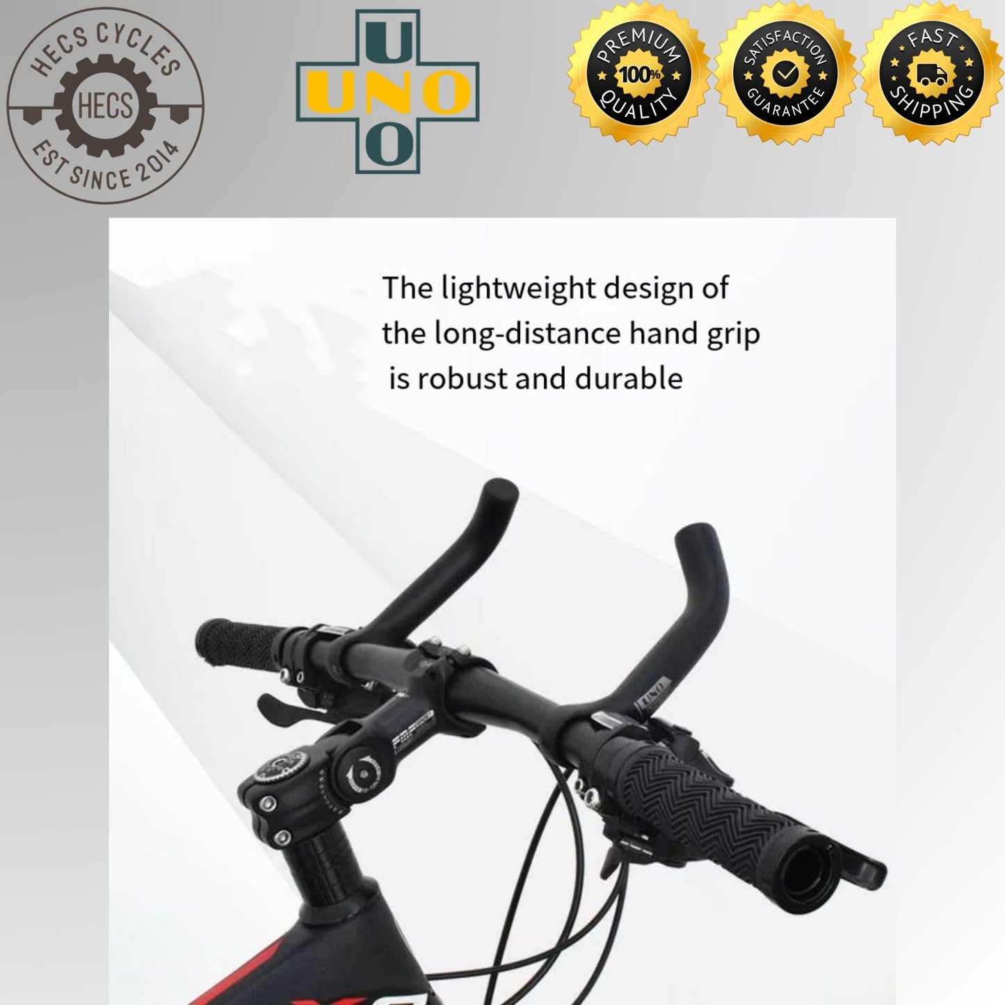 UNO 1 Pair Aluminum Alloy Bicycle Bar Ends Ergonomic Handlebar Horn Grips for MTB Road Bike