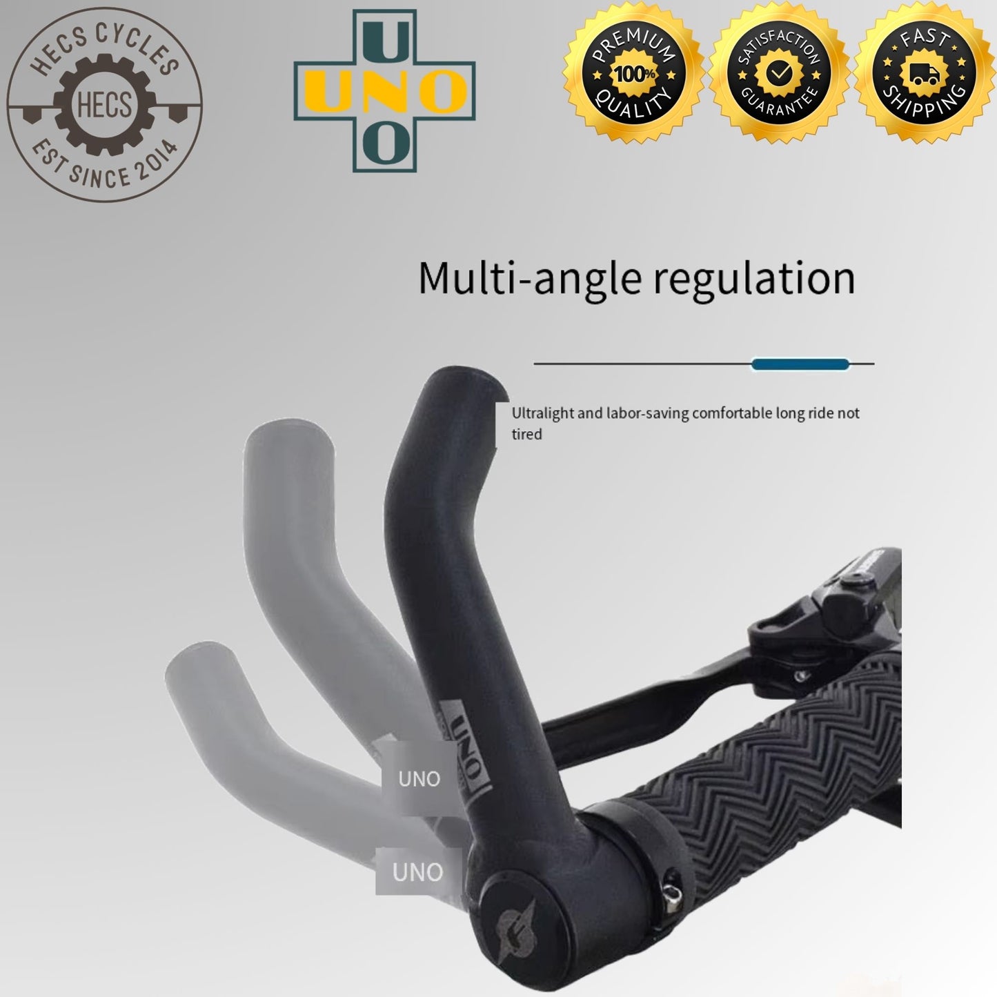 UNO 1 Pair Aluminum Alloy Bicycle Bar Ends Ergonomic Handlebar Horn Grips for MTB Road Bike