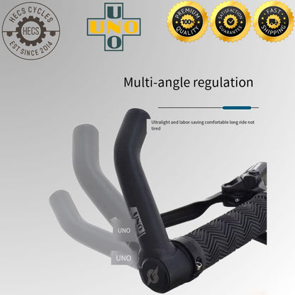 UNO 1 Pair Aluminum Alloy Bicycle Bar Ends Ergonomic Handlebar Horn Grips for MTB Road Bike
