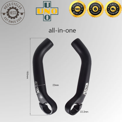 UNO 1 Pair Aluminum Alloy Bicycle Bar Ends Ergonomic Handlebar Horn Grips for MTB Road Bike