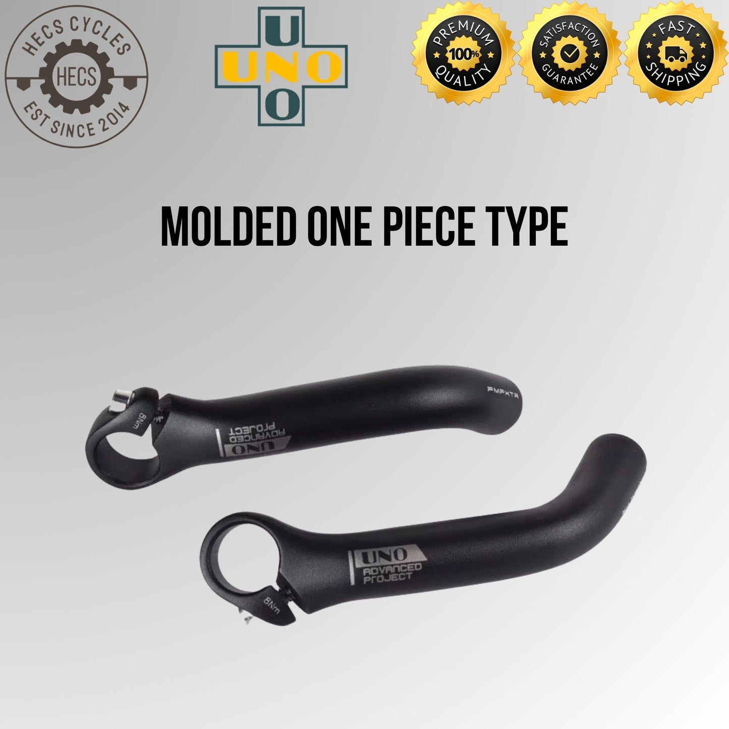 UNO 1 Pair Aluminum Alloy Bicycle Bar Ends Ergonomic Handlebar Horn Grips for MTB Road Bike