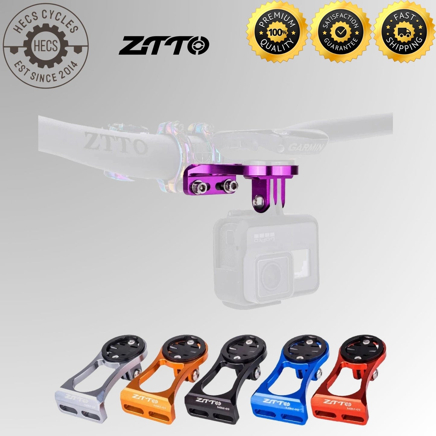 Universal CNC Bicycle Computer & Camera Mount Handlebar Extension Holder for Garmin, Bryton, CATEYE & GoPro