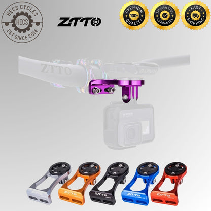 Universal CNC Bicycle Computer & Camera Mount Handlebar Extension Holder for Garmin, Bryton, CATEYE & GoPro