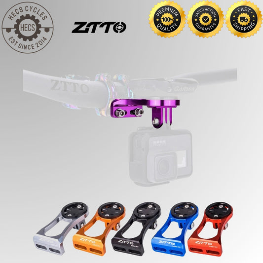 Universal CNC Bicycle Computer & Camera Mount Handlebar Extension Holder for Garmin, Bryton, CATEYE & GoPro