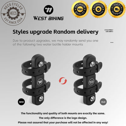 WEST BIKING Bicycle Water Bottle Cage Holder with Silicone Anti-Slip Straps MTB Road Bike Bottle Mount Cycling Accessories
