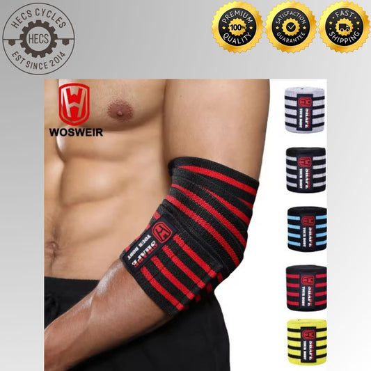 1 Pair Elbow Guard Pad Protection Gym Fitness Weightlifting Men's Elastic Pressurized Elbow Support