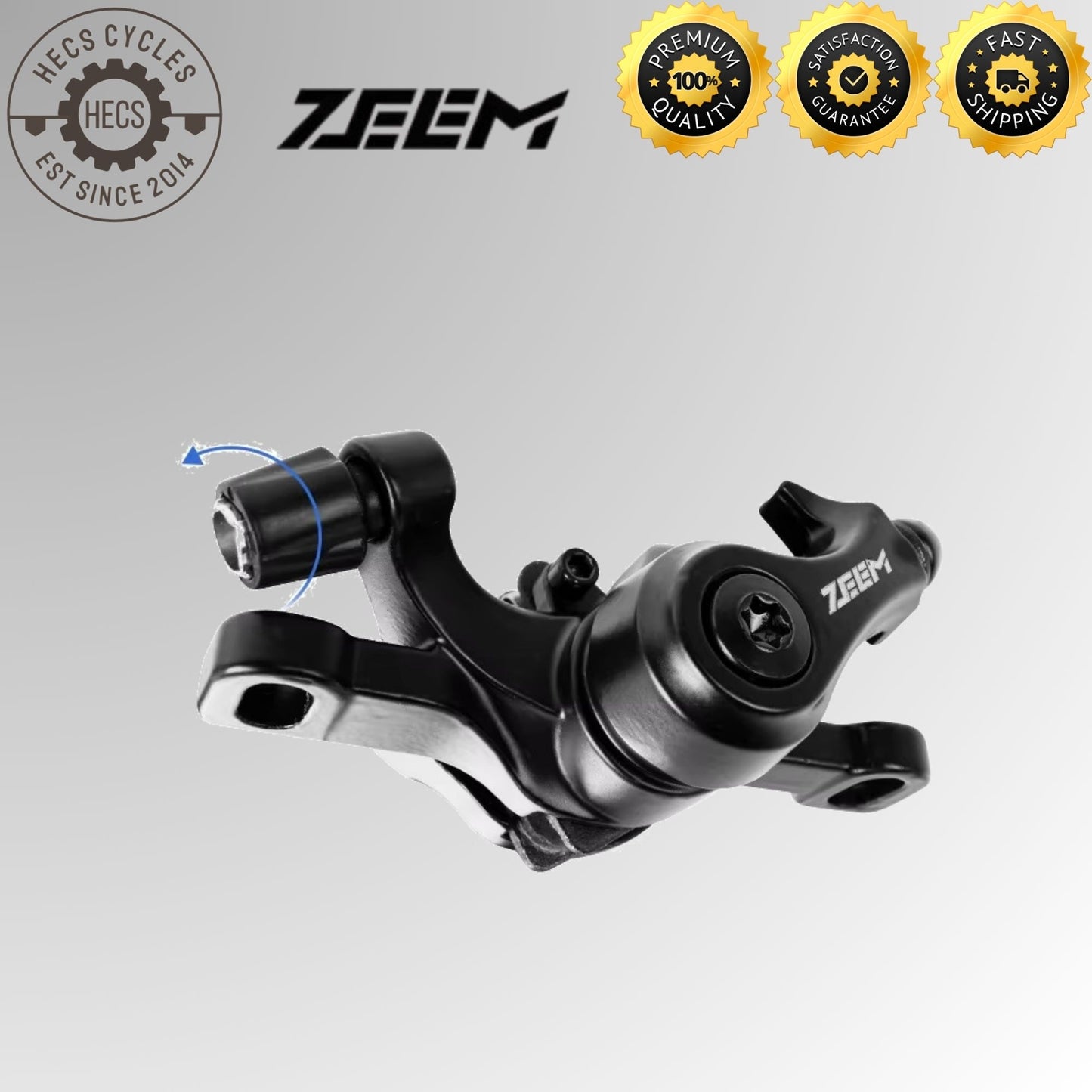 ZEEM Mechanical Disc Brake Caliper with M315/MT200 Pads CNC One Piece Aluminum Bicycle MTB Brakes