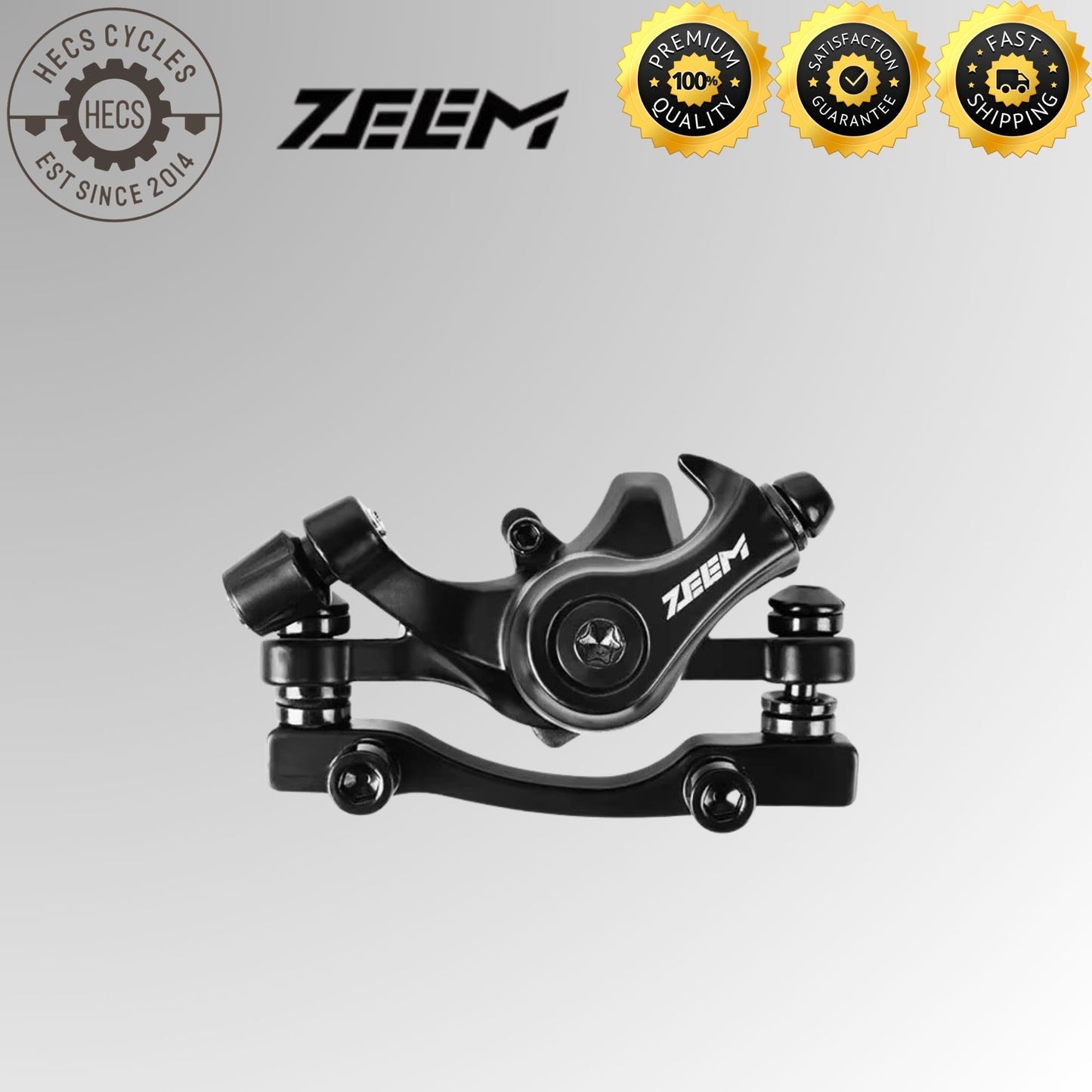 ZEEM Mechanical Disc Brake Caliper with M315/MT200 Pads CNC One Piece Aluminum Bicycle MTB Brakes