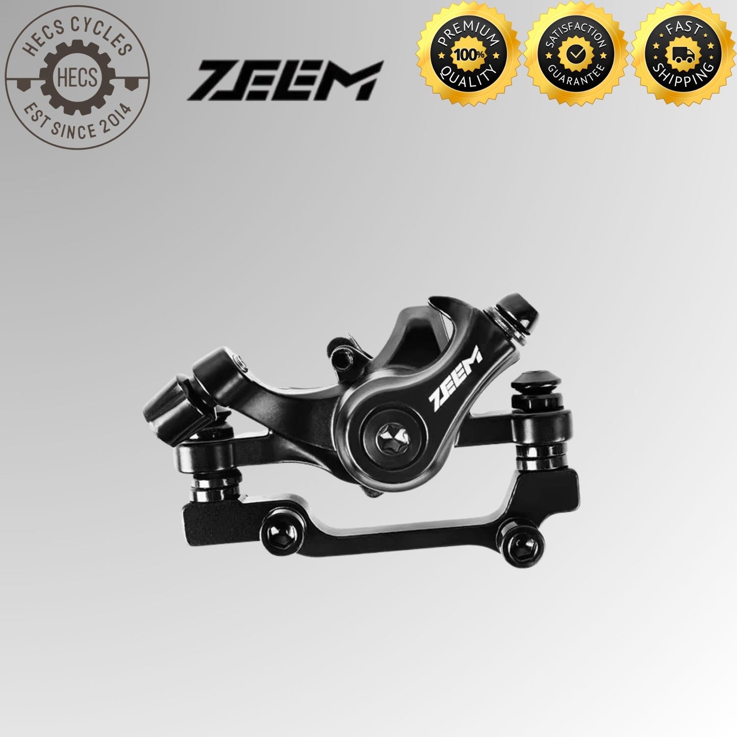 ZEEM Mechanical Disc Brake Caliper with M315/MT200 Pads CNC One Piece Aluminum Bicycle MTB Brakes
