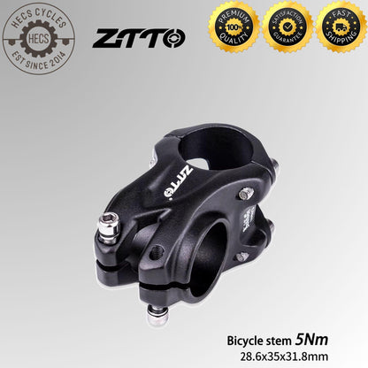 ZTTO 35mm Short MTB Stem 31.8mm Clamp Lightweight Hollow Handlebar Stem for XC and Trail