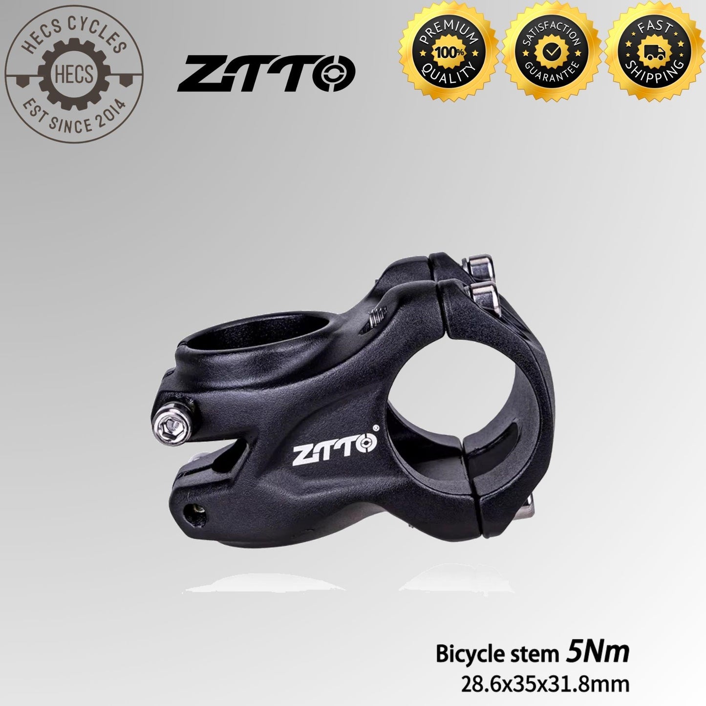 ZTTO 35mm Short MTB Stem 31.8mm Clamp Lightweight Hollow Handlebar Stem for XC and Trail