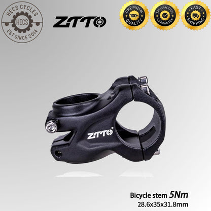 ZTTO 35mm Short MTB Stem 31.8mm Clamp Lightweight Hollow Handlebar Stem for XC and Trail