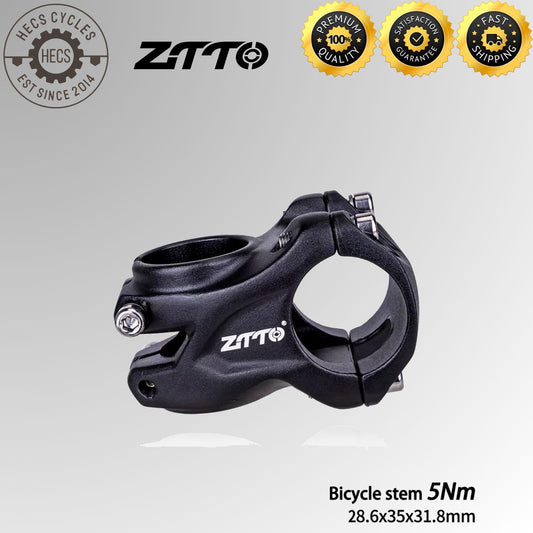 ZTTO 35mm Short MTB Stem 31.8mm Clamp Lightweight Hollow Handlebar Stem for XC and Trail