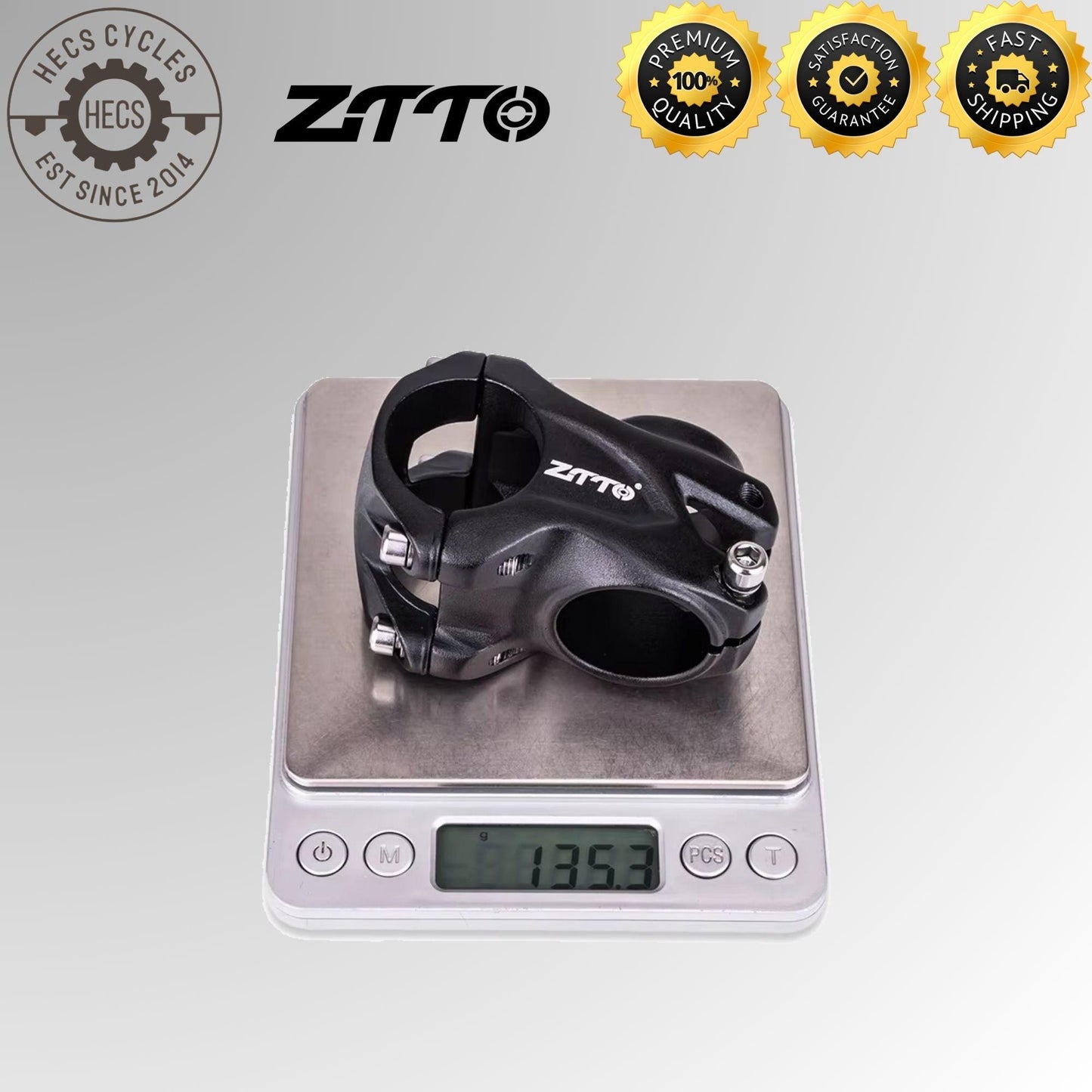 ZTTO 35mm Short MTB Stem 31.8mm Clamp Lightweight Hollow Handlebar Stem for XC and Trail