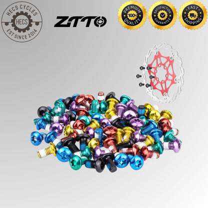 ZTTO 6 Bolt Disc Rotor Bolts 7 Colours For Disc Brake Rotor Mountain Bike Road Bike Foldable Bicycle