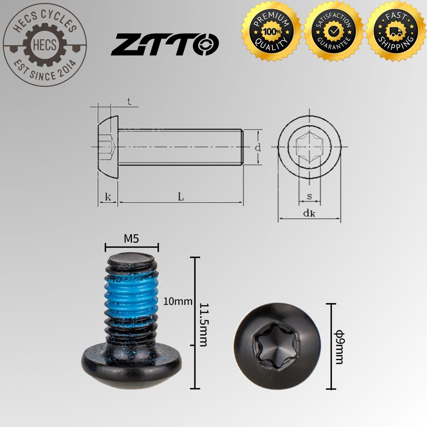 ZTTO 6 Bolt Disc Rotor Bolts 7 Colours For Disc Brake Rotor Mountain Bike Road Bike Foldable Bicycle