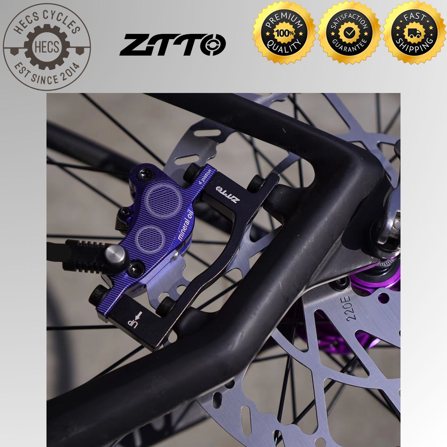 ZTTO DS09 220mm Rotor Brake Adapter PM-PM +60mm Offset MTB Disc Brake Caliper Mount Front/Rear