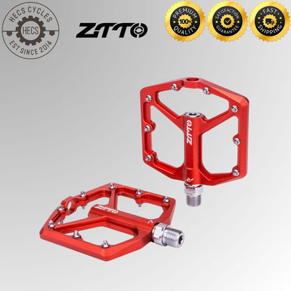 ZTTO MTB Ultralight Anti-Slip Flat Aluminum Alloy Bike Pedals – Smooth Bearing Pedals for MTB & Road Cycling