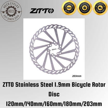 ZTTO Stainless Steel 1.9mm Bicycle Rotor Disc 120mm/140mm/160mm/180mm/203mm