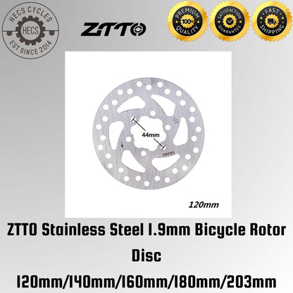 ZTTO Stainless Steel 1.9mm Bicycle Rotor Disc 120mm/140mm/160mm/180mm/203mm