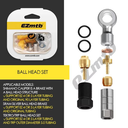 EZmtb Hydraulic Brake Hose Fittings Set Banjo Joint Connectors for Shimano Sram Magura Hope Formula