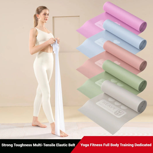 Yoga Home Stretching Flat Resistance Band Strap for Ladies Fitness Dance Stretch Strap