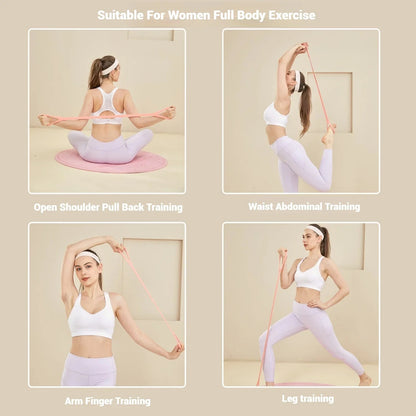 Figure Eight Yoga Band for Women Soft Elastic Band for Back Leg Open Shoulder Tension Relief Home Exercise