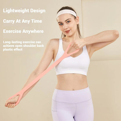 Figure Eight Yoga Band for Women Soft Elastic Band for Back Leg Open Shoulder Tension Relief Home Exercise