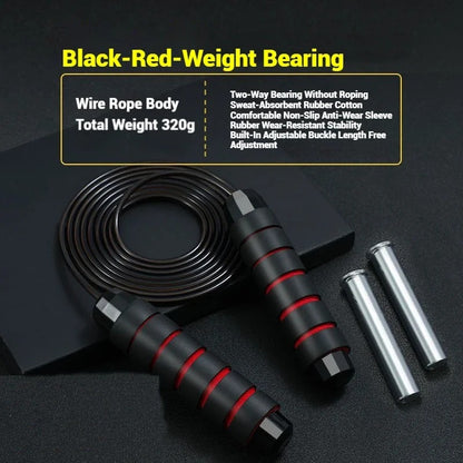 Skipping Rope Crossfit Speed Training Exercise Adjustable Length Wire Rope Jump Rope