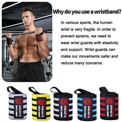 1 Pair Adjustable Weightlifting Wristband, Wrist Wraps, Gym Fitness Straps Support , Sports Equipment