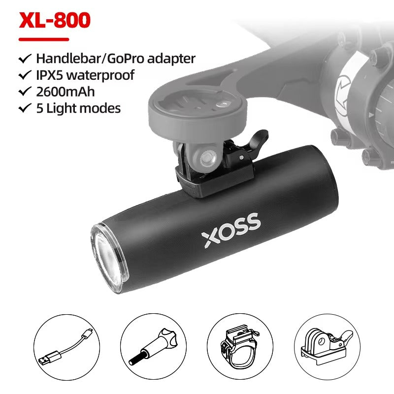 XOSS XL400 XL800 XL1200 Lumens Bicycle Front Light Headlight Rechargeable Front Light