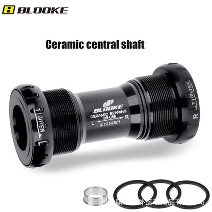 BLOOKE BB 68mm 73mm Aluminum MTB Sealed Steel Ceramic Bearing 24mm Spindle Bottom Bracket